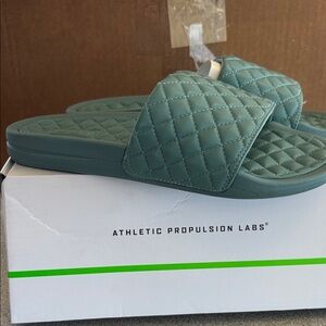 APL Quilted Slide Sandals in Seaside
